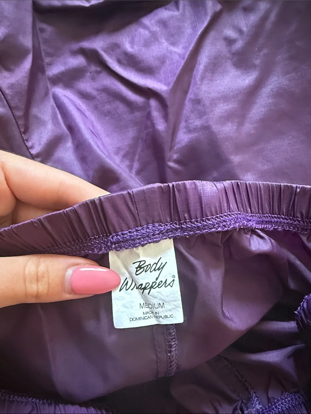Body Wrappers Purple Trash bag Ballet Warmup Dance Shorts